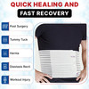 ITA-MED 8" Wide Breathable Abdominal Binder for Men, Ideal Warp for Post
