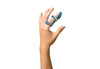 Medline Curved Finger Splints, Malleable Aluminum with Blue Polyester urethane
