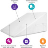 DMI Bed Wedge Pillow and Triangle Wedge with Elevated Incline for Neck Pain