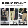 Floral Quad Cane for Women, Adjustable Walking Canes with 3-in-1 Interchangeable