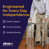 Drive Medical Two-Button Folding Walker w/ Wheels