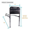 Able Life Sturdy Rail, Adjustable Stand Assist Bed Bar with Support Legs