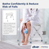 Drive Medical 12486 Folding Shower Chair, Bath Bench with Drainage Holes