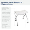 Drive Medical 12486 Folding Shower Chair, Bath Bench with Drainage Holes