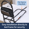 Medline Bed Assist Bar with Storage Pocket, Height Adjustable Bed Rail