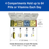 Medcenter Monthly Pill Organizer System 4 Times a Day, 31 Day Pill Organizer Box