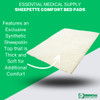 Essential Medical Supply Sheepette Synthetic Lambskin Bed and Furniture Pad