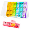 XL Large Weekly Pill Organizer 4 Times a Day, 7-Day Pill Boxes AM PM, Big