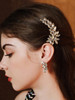 Xerling Rhinestones Crystal Hair Clips Wedding Hair Barrettes Hair Foliage Headpieces Decorative Hair Jewelry Accessories for Women Girls (Gold)