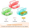 Zoksi Pill Organizer 2 Times a Day, Weekly 7 Day Pill Box, Daily Am Pm Pill