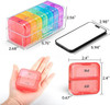 Zoksi Pill Organizer 2 Times a Day, Weekly 7 Day Pill Box, Daily Am Pm Pill