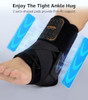 WHCOOL Slim-Fit Ankle Brace for Sprained Ankle, Quick Lace Up Ankle Support
