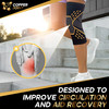 CopperJoint Pull-On Knee Compression Sleeve for Women & Men, Athletic Knee