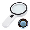 AIXPI Magnifying Glass with Light, Double-Layer Glass Lens Handheld Large