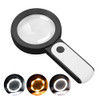 JMH Magnifying Glass with Light, Handheld Large Magnifying Glass 18LED Cold