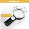JMH Magnifying Glass with Light, Handheld Large Magnifying Glass 18LED Cold