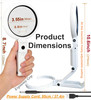 Magnifying Glass with Light and Stand, Foldable Handheld Large Magnifying Glass