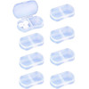 8PCS Pill Case Organizer Pocket Small Pill Holder, Daily AM & PM containers