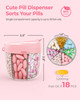 AMOOS Cute Pill Dispenser with 7 Compartments, Pill Bottle Organizer