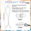 Flutesan 3 Pack Hearing Aid Anti Lost Clips with Lanyard, Secure Retention Cord