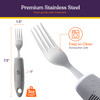 Special Supplies Adaptive Utensils (5-Piece Kitchen Set) Wide, Non-Weighted