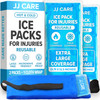 JJ CARE Ice Packs for Injuries Reusable (Pack of 2, XL)