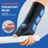 FEATOL Carpal Tunnel Wrist Brace Night Support, Thumb Spica Splint Right Hand