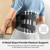 FREETOO Back Braces for Lower Back Pain Relief with 6 Stays, Breathable Back
