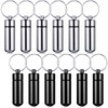Patelai 12 Pcs Portable Keychain Pill Holder Mini Pocket Pill Case for Men Women