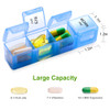 Sukuos Weekly Pill Organizer 4 Times a Day with PU Leather Case, Large 7 Day