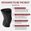 Knee Support Brace Compression Sleeves for Men and Women (Black) (Pair) (Medium)