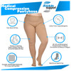 Made in USA - Womens Opaque Compression Tights 20-30mmHg for Circulation