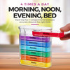 MEDca Weekly Pill Organizer, Four Times-a-Day, 1 Dispenser with Stackable AM/PM