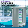 MEDca Weekly Pill Organizer, 1 Dispenser, 7 Stackable Compartments Four