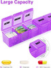BUG HULL Weekly Pill Organizer Large 2 Packs, Extra Large Travel Pill