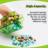 Vitamin Organizer Large Pill Dispenser 4 Compartment Portable Pill Organizer