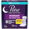 Poise Overnight Incontinence & Postpartum Pads for Bladder Leaks, 8 Drop Extra