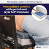 Drive Medical 14878 Skin Protection Gel E Wheelchair Cushion, Blue, 18" L x 18"