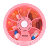 INVODA Weekly Pill Organizer 7 Compartment Rotating Pill Box for Daily