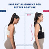 Fit Geno Back Brace Posture Corrector for Women and Men, Shoulder Straightener
