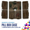 Magnetic Foldable Pill Box Case - 7 Day Weekly Medicine Organizer
