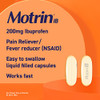 Motrin IB Ibuprofen 200mg Liquid Gels, Ibuprofen Pain Reliever & Fever Reducer