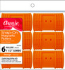 Annie Snap-On Magnetic Hair Rollers  1 1/2 Inch Jumbo Curlers with Locking Snap-Over Hood  No Pins Needed for Wet or Dry Sets  Orange, 6 Count