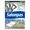 Salonpas LIDOCAINE Pain Relieving Maximum Strength Gel 15Patch