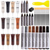 SEISSO Wood Furniture Repair Kit, 42 Pcs Wood Filler and Touch Up Markers