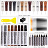 SEISSO Wood Furniture Repair Kit, 42 Pcs Wood Filler and Touch Up Markers