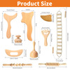 Chumia 10 Pieces Wood Massage Tools Wooden Maderoterapia Kit Therapy Tools