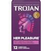 Trojan Her Pleasure Latex Lubricated Condoms, Ribbed for a Stimulating