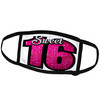 3dRose Sweet Sixteen with Pink Glitter for Birthday Girl Women Gift Happy - Face Mask, 7.25 by 4.7-inch (fm_254251_1)