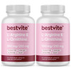 BESTVITE L-Arginine L-Ornithine 500-250 (240 Vegetarian Capsules) (120 x 2)